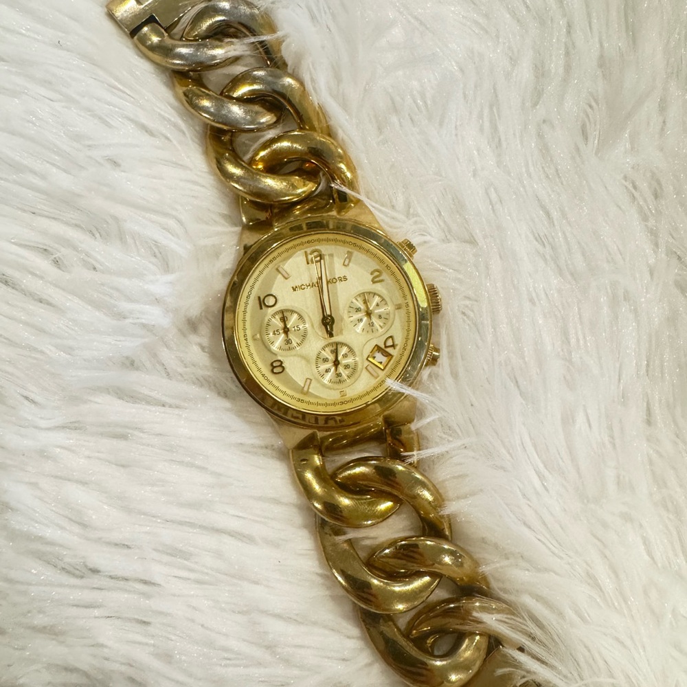 Michael Kors Runway Twist Chronograph Gold-Tone Watch